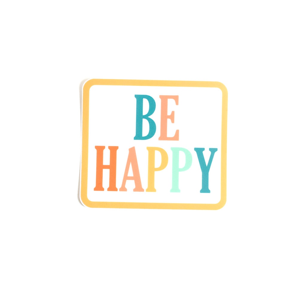 Stickers Northwest, Stickers, Art & School, 3", Be Happy, 521360